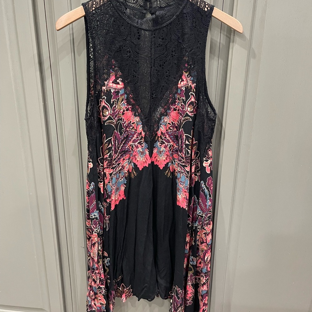 Free People Floral & Lace Dress